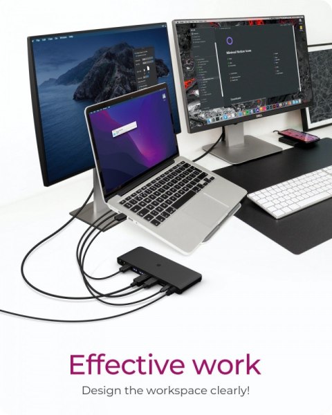 IcyBox Stacja dokująca IB-DK2416-C 11in1,HDMI,DP,USB,LAN
