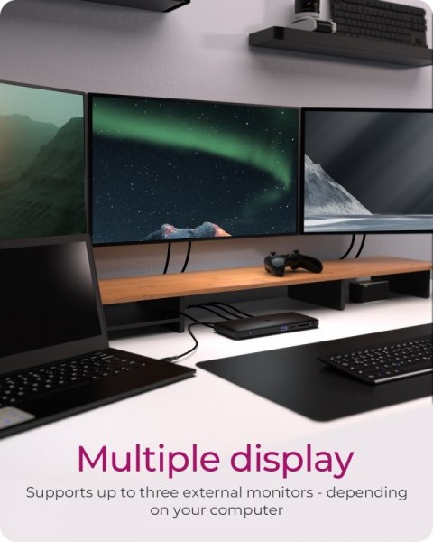 IcyBox Stacja dokująca IB-DK2416-C 11in1,HDMI,DP,USB,LAN