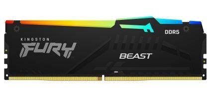 Kingston Pamięć DDR5 Fury Beast RGB 128GB(4*32GB)/5200 CL40 czarna Kingston Pamięć DDR5 Fury Beast RGB 128GB(4*32GB)/5200 CL40 czarna