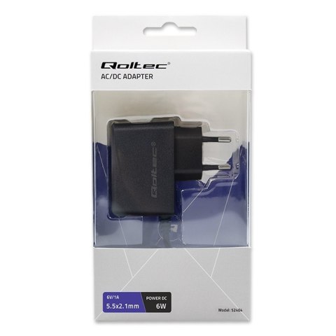Qoltec Zasilacz wtyczkowy 6W | 6V | 1A | 5.5*2.1 Qoltec Zasilacz wtyczkowy 6W | 6V | 1A | 5.5*2.1