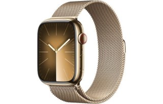 Apple Watch Series 9 GPS + Cellular, 45mm Koperta ze stali nierdzewnej w kolorze złotym z bransoletą mediolańską w kolorze złotym