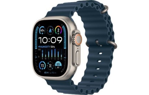 Apple Watch Ultra 2 GPS + Cellular, 49mm Koperta z tytanu z paskiem Ocean w kolorze niebieskim Apple Watch Ultra 2 GPS + Cellular, 49mm Koperta z tytanu z paskiem Ocean w kolorze niebieskim