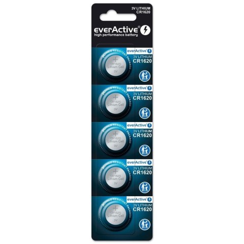 EverActive Baterie litowe mini CR1620 blister 5 sztuk EverActive Baterie litowe mini CR1620 blister 5 sztuk