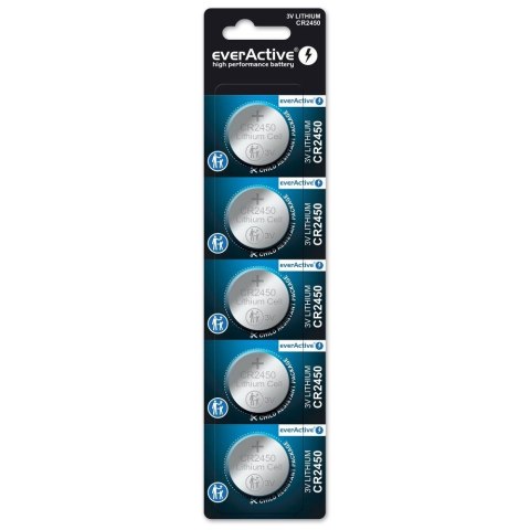 EverActive Baterie litowe mini CR2450 blister 5 szt. EverActive Baterie litowe mini CR2450 blister 5 szt.