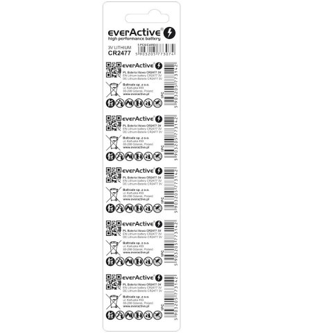 EverActive Baterie litowe mini CR2477 blister 5 szt. EverActive Baterie litowe mini CR2477 blister 5 szt.