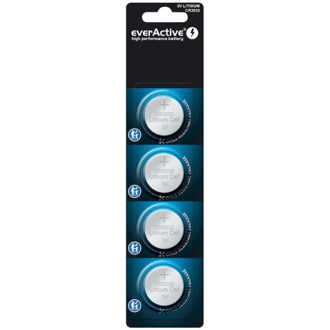 EverActive Baterie litowe mini CR3032 blister 4 szt. EverActive Baterie litowe mini CR3032 blister 4 szt.