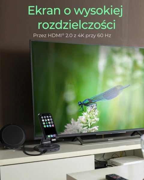 IcyBox Uchwyt na tableta/smartfona z wbudowaną stacją dokujacą IB-TH100-DK