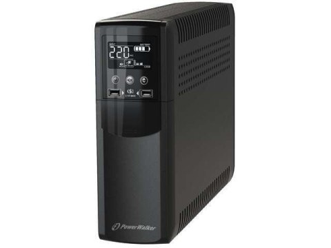 PowerWalker Zasilacz awaryjny VI 1500 CSW line-interactive 1200VA 4x230V schuko USB-B 2xUSB ładowarka