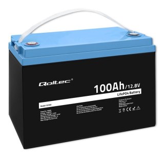 Qoltec Akumulator LiFePO4 Litowo-Żelazowo-Fosforanowy | 12.8V " 100Ah | 1280Wh | BMS