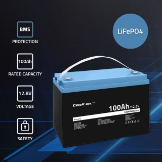 Qoltec Akumulator LiFePO4 Litowo-Żelazowo-Fosforanowy | 12.8V " 100Ah | 1280Wh | BMS