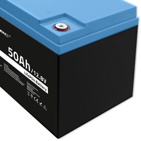 Qoltec Akumulator LiFePO4 Litowo-Żelazowo-Fosforanowy | 12.8V | 50Ah | 640Wh | BMS