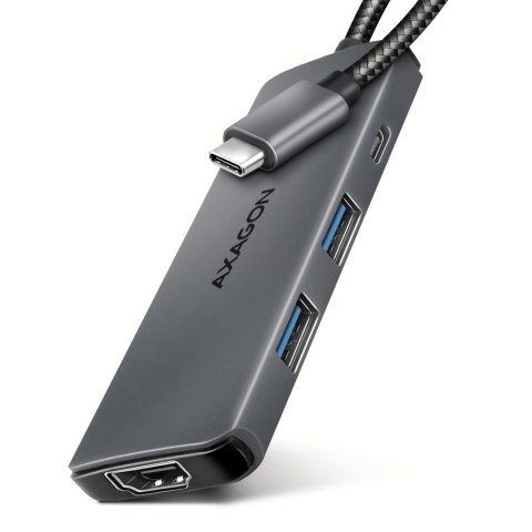 AXAGON HMC-5H8K Wieloportowy hub USB 5in1, 5Gbps, 2x USB-A, 1x USB-C, HDMI 8K/30Hz, PD 100W, 15cm USB-C kabel