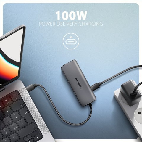 AXAGON HMC-5H8K Wieloportowy hub USB 5in1, 5Gbps, 2x USB-A, 1x USB-C, HDMI 8K/30Hz, PD 100W, 15cm USB-C kabel