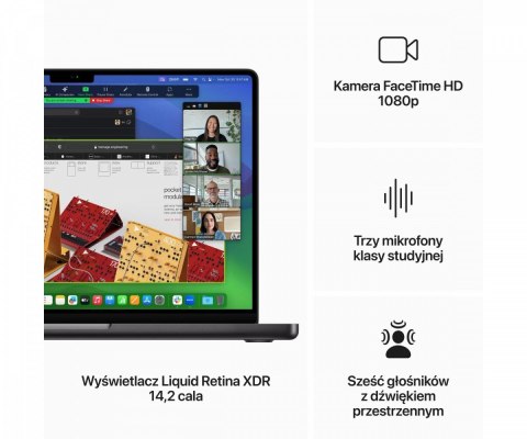 Apple MacBook Pro 16,2 cali: M3 Max 14/30, 36GB, 1TB - Gwiezdna czerń