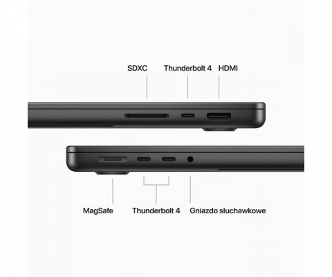 Apple MacBook Pro 16,2 cali: M3 Pro 12/18, 18GB, 512GB - Gwiezdna czerń