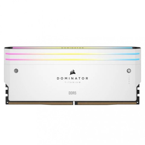 Corsair Pamięć DDR5 Dominator Titanium RGB 64GB/6600(2*32GB) CL32 Intel XMP biała Corsair Pamięć DDR5 Dominator Titanium RGB 64GB/6600(2*32GB) CL32 Intel XMP biała