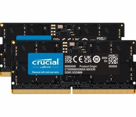 Crucial Pamięć do notebooka DDR5 SODIMM 48GB(2*24) /5600 CL46 (16Gbit) Crucial Pamięć do notebooka DDR5 SODIMM 48GB(2*24) /5600 CL46 (16Gbit)