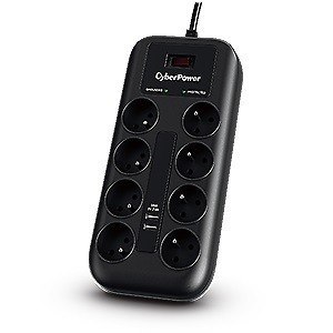 CyberPower Listwa przepięciowa P0820SUF0-FR 8xFR/2xUSB CyberPower Listwa przepięciowa P0820SUF0-FR 8xFR/2xUSB