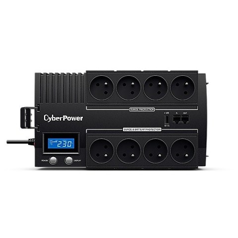 CyberPower Zasilacz awaryjny UPS BR1000ELCD-FR 1000VA/600W AVR/LCD/8xFR/1xUSB/RJ11/RJ45 CyberPower Zasilacz awaryjny UPS BR1000ELCD-FR 1000VA/600W AVR/LCD/8xFR/1xUSB/RJ11/RJ45