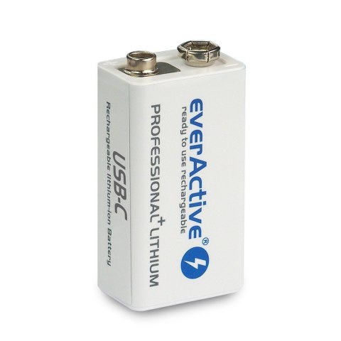 EverActive Akumulator 6F22/9V Li-ion 550 mAh USB-C EverActive Akumulator 6F22/9V Li-ion 550 mAh USB-C