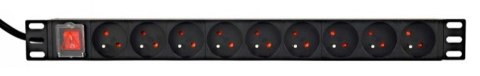 Gembird Listwa zasilająca rack PDU 9xFR 1U 16A FR 2m Gembird Listwa zasilająca rack PDU 9xFR 1U 16A FR 2m
