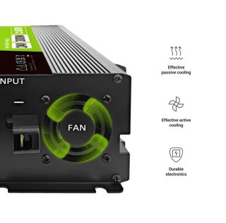 Green Cell Przetwornica LCD 24V 3000W/6000W Czysty sinus z wywietlaczem