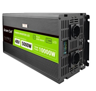 Green Cell Przetwornica LCD 48V 5000W/10000W Czysty sinus z wywietlaczem