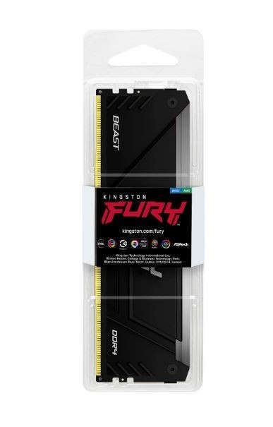 Kingston Pamięć DDR4 Fury Beast RGB 8GB(1* 8GB)/3600 CL17 Kingston Pamięć DDR4 Fury Beast RGB 8GB(1* 8GB)/3600 CL17