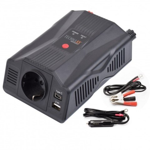 Technaxx Deutschland GmbH & Co. KG Falownik przetwornica 300W DC 12V/AC 230V TE24 Technaxx Deutschland GmbH & Co. KG Falownik przetwornica 300W DC 12V/AC 230V TE24