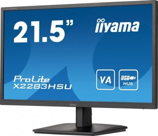 IIYAMA Monitor 21.5 cala X2283HSU-B1 VA,HDMI,DP,2x2W,2xUSB,1ms,VESA