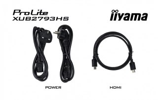 IIYAMA Monitor 27 cali XUB2793HS-B5 IPS,FHD,HDMI,DP,2x2W,HAS(150mm),300cd