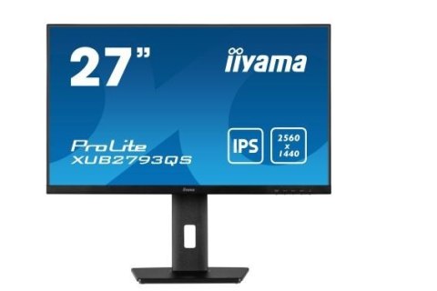 IIYAMA Monitor 27 cali XUB2793QS-B1 IPS,WQHD,2xHDMI,DP,2x2W,HAS,300cd/m2 IIYAMA Monitor 27 cali XUB2793QS-B1 IPS,WQHD,2xHDMI,DP,2x2W,HAS,300cd/m2