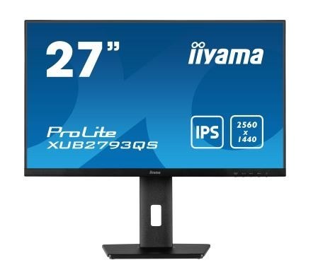 IIYAMA Monitor 27 cali XUB2793QS-B1 IPS,WQHD,2xHDMI,DP,2x2W,HAS,300cd/m2 IIYAMA Monitor 27 cali XUB2793QS-B1 IPS,WQHD,2xHDMI,DP,2x2W,HAS,300cd/m2