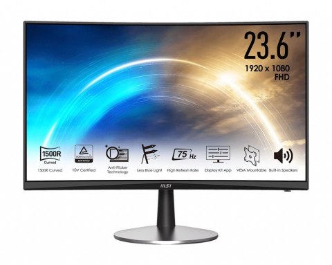 MSI Monitor PRO MP242C 23.6 cala CURVE/VA/FHD/5ms/250nits MSI Monitor PRO MP242C 23.6 cala CURVE/VA/FHD/5ms/250nits