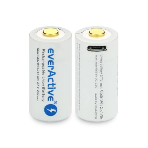EverActive Akumulator 16340 3,7V Li-ion 700 mAh micro USB