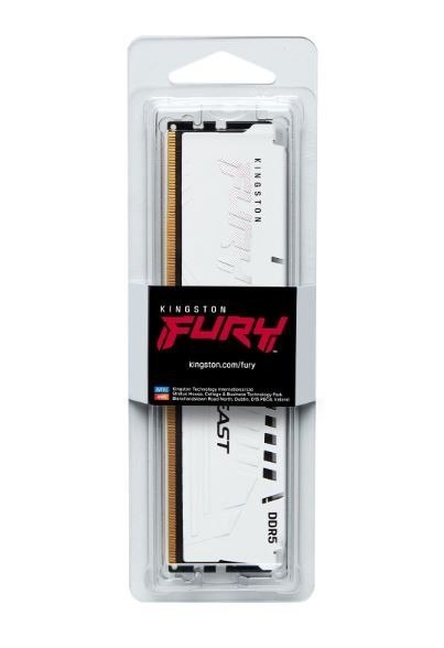 Kingston Pamięć DDR5 Fury Beast 16GB(1*16GB)/6400 CL32 EXPO biała Kingston Pamięć DDR5 Fury Beast 16GB(1*16GB)/6400 CL32 EXPO biała