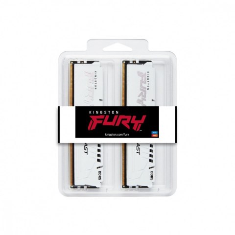 Kingston Pamięć DDR5 Fury Beast 64GB(2*32GB)/6000 CL30 XMP biała Kingston Pamięć DDR5 Fury Beast 64GB(2*32GB)/6000 CL30 XMP biała