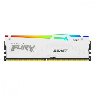 Kingston Pamięć DDR5 Fury Beast RGB 16GB(1*16GB)/6000 CL30 XMP biała