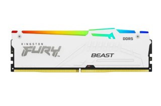 Kingston Pamięć DDR5 Fury Beast RGB 16GB(1*16GB)/6800 CL34 EXPO biała