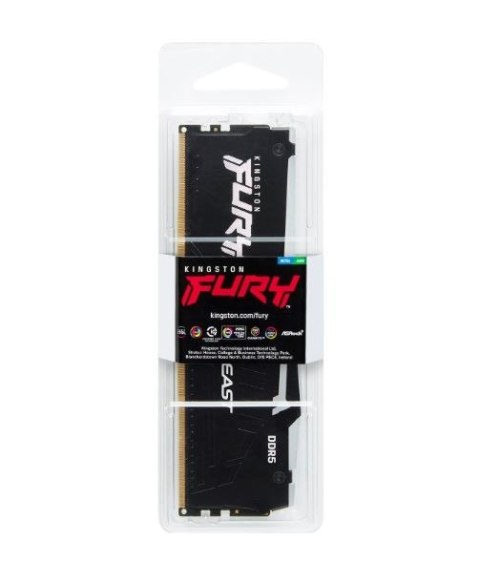 Kingston Pamięć DDR5 Fury Beast RGB 16GB(1*16GB)/6800 CL34 XMP czarna Kingston Pamięć DDR5 Fury Beast RGB 16GB(1*16GB)/6800 CL34 XMP czarna