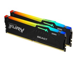 Kingston Pamięć DDR5 Fury Beast RGB 32GB(1*32GB)/6000 CL30 XMP czarna