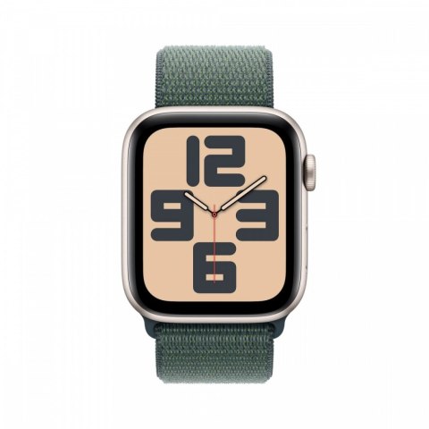 Apple Watch SE GPS + Cellular, koperta 40 mm z aluminium w kolorze księżycowej poświaty z opaską sportową w kolorze górskiego jeziora Apple Watch SE GPS + Cellular, koperta 40 mm z aluminium w kolorze księżycowej poświaty z opaską sportową w kolorze górskiego jeziora