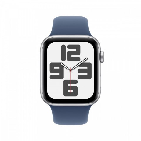 Apple Watch SE GPS + Cellular, koperta 40 mm z aluminium w kolorze srebrnym z paskiem sportowym w kolorze denim - rozmiar S/M Apple Watch SE GPS + Cellular, koperta 40 mm z aluminium w kolorze srebrnym z paskiem sportowym w kolorze denim - rozmiar S/M