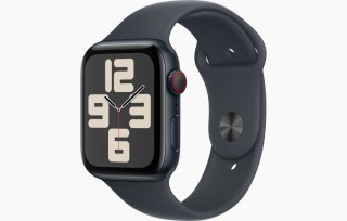 Apple Watch SE GPS + Cellular, koperta 44 mm z aluminium w kolorze północy, pasek sportowy w kolorze północy - rozmiar M/L