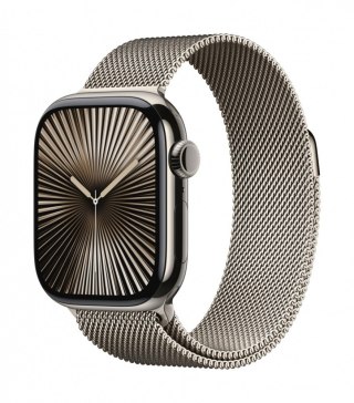 Apple Watch Series 10 GPS + Cellular, koperta 42 mm z tytanu w kolorze naturalnym z bransoletą mediolańską w kolorze naturalnego tytan