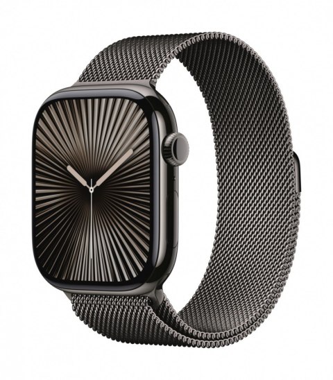 Apple Watch Series 10 GPS + Cellular, koperta 46 mm z tytanu w kolorze łupkowym z bransoletą mediolańską w kolorze łupkowym - rozmiar 