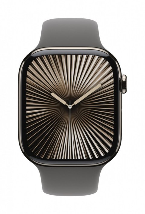 Apple Watch Series 10 GPS + Cellular, koperta 46 mm z tytanu w kolorze naturalnym z paskiem sportowy w kolorze górskiej szarości - roz Apple Watch Series 10 GPS + Cellular, koperta 46 mm z tytanu w kolorze naturalnym z paskiem sportowy w kolorze górskiej szarości - roz