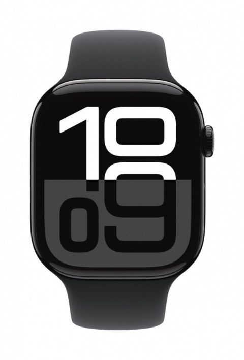 Apple Watch Series 10 GPS, koperta 46 mm z aluminium w kolorze onyksu z paskiem sportowym w kolorze czarnym - rozmiar M/L Apple Watch Series 10 GPS, koperta 46 mm z aluminium w kolorze onyksu z paskiem sportowym w kolorze czarnym - rozmiar M/L