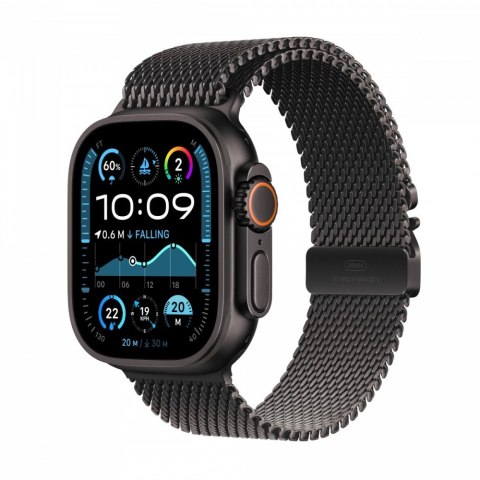 Apple Watch Ultra 2 GPS + Cellular, koperta 49 mm z tytanu w kolorze czarnym z bransoletą mediolańską L z tytanu w kolorze czarnym Apple Watch Ultra 2 GPS + Cellular, koperta 49 mm z tytanu w kolorze czarnym z bransoletą mediolańską L z tytanu w kolorze czarnym