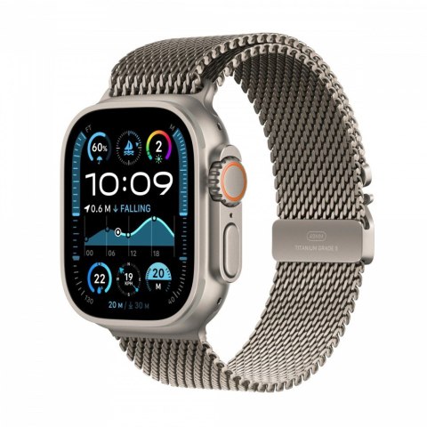 Apple Watch Ultra 2 GPS + Cellular, koperta 49 mm z tytanu w kolorze naturalnym z bransoletą mediolańską L z tytanu w kolorze natural Apple Watch Ultra 2 GPS + Cellular, koperta 49 mm z tytanu w kolorze naturalnym z bransoletą mediolańską L z tytanu w kolorze natural